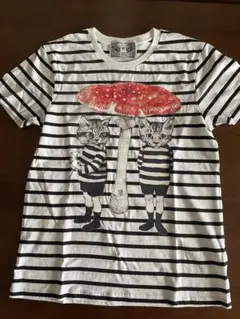 Yuko Higuchi 猫とキノコ Tシャツ S