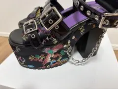 YOSUKE ヨースケ LL 厚底サンダル チェーン付き 和柄 花柄のサムネイル