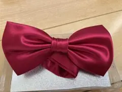 ♡バーガンディ サテン 蝶ネクタイ♡