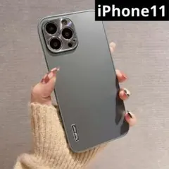 【新品未使用】iPhone11ケース グリーングレー