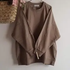 新品　SM2☆モカ／ピグメント加工ヨーク切替スウェット