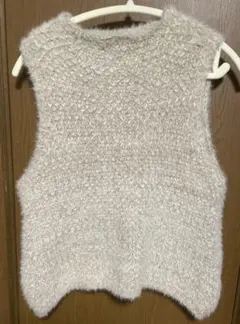 SUN VALLEY ☆シャギーベスト 生成ベージュ　送料無料！