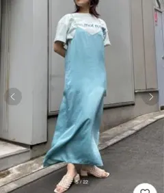 kastane サテンワンピース＆ブラウスset キャミワンピ　新品タグ付き