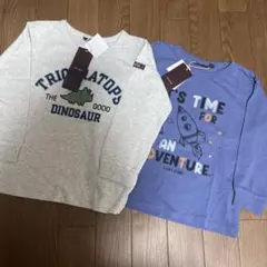 新品★宇宙と恐竜のTシャツ 100cm しまむら バースデイ 西松屋