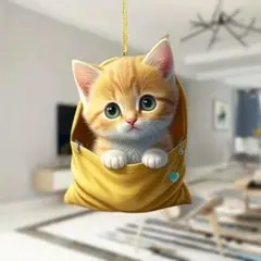 猫 アクリルキーホルダー バッグチャーム アクセサリー　オーナメント