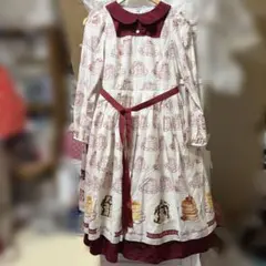 7月3日まで⭐︎ポップコーン柄ワンピース＋カチュームセット - メルカリ