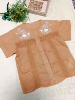 SM2☆ サマンサモスモス 花柄刺繍ブラウス
