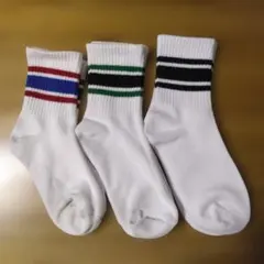 GLOBALWORKグローバルワークキッズラインソックス　靴下　3足セット