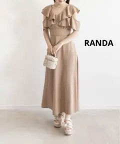 RANDA ランダ 2WAYフリルスリーブワンピース カットショルダー
