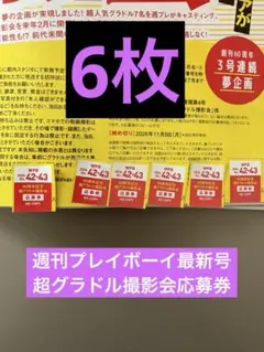 週刊プレイボーイ最新号　超グラドル撮影会 応募券6枚