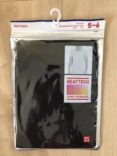 ユニクロ　ヒートテック　キッズ子供向け　丸首半袖　黒・ブラック