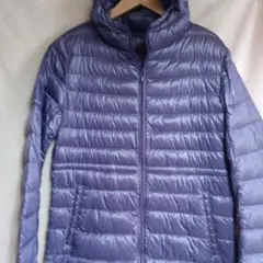 UNIQLO フード付きパープルダウンジャケット Mレディース