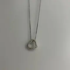 Swarovski ハートモチーフ ネックレス クリスタル シルバーカラー