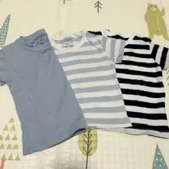 水色　ストライプ　Tシャツ3枚セット