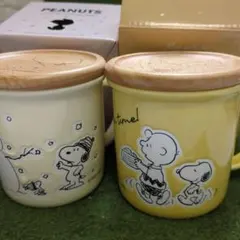 PEANUTS 蓋付きマグカップ 2個セット