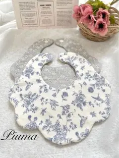 No.10 スタイ　よだれかけ　手作りスタイ　ハンドメイドスタイ　くも　花柄