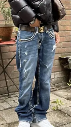true religion io着用 白ステッチ サイズ30 swag - メルカリ