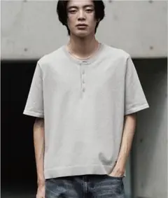 T/C COMPACT KNIT HENLEY TEE