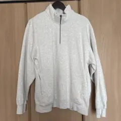 GU ハーフジップ白