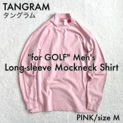 【TANGRAM】 メンズ 長袖モックネックシャツ ピンク Mサイズのサムネイル