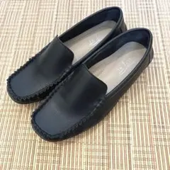 《牛革》Le son ローファー ブラック 23cm 軽量 クッション シンプル