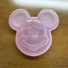 ミッキー型 小物入れ 仕切り付き ピンク レトロ Disney