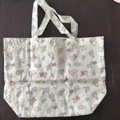 リラックマ トートバッグ 大きめ 淡いグリーン