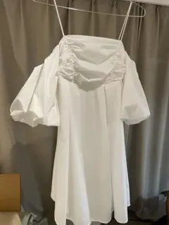 ミストレアス♡バルーンスリーブキャミドレス　ホワイト