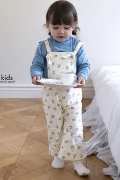 aladin kids アラジンキッズ 花柄オーバーオール サロペットXS