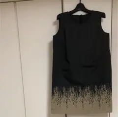 〈更にお値下げ！〉華やか黒 ワンピース これからの季節に！