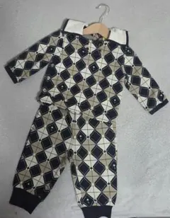 アーガイル柄ジャガードトップス＆パンツ