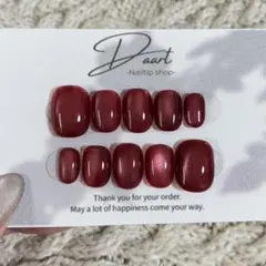 人気No.2 レッド マグネットネイル オーダー シンプル 冬ネイル