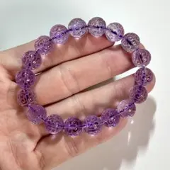 高品質　アメジスト回紋珠ブレスレット 2025年最新】アメジスト回紋珠ブレスレットの人気アイテム - メルカリ