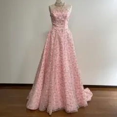 Ambrosia カラードレス 9号 オレンジ 豪華ラメ 演奏会 ウェディング