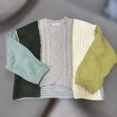 KBF ケーブルニット セーター 長袖