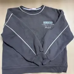 LINDauer ダークグレー トレーナー　冬　長袖　裏起毛