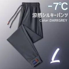 冷感パンツ L 接触冷感 スポーツ ユニセックス ダークグレー