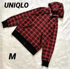 希少　00s　old uniqlo チェックダブルジップパーカー y2k 短丈