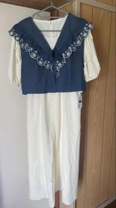 w closet 〈ダブルクローゼット〉デニムベストワンピセット