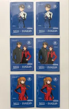 【非売品】エヴァンゲリオンキャラクターステッカー6枚セット