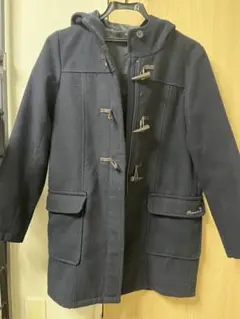 ネイビー フード付きダッフルコート