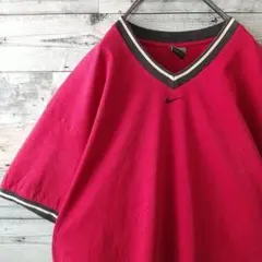 希少サイズ☆ナイキ 刺繍 センターロゴ リンガーT Tシャツ XL～3L