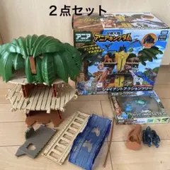 【美品】アニアキングダム ジャイアントアクションツリー カワウソ村のどうぶつのサムネイル