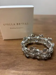 STELLA BRIDAL パールとビジューの小枝風ウェディングブレスレット