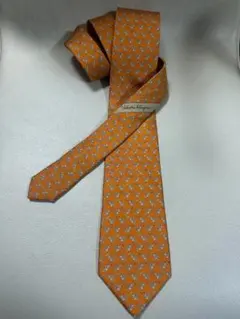 【Salvatore Ferragamo】フェラガモ オレンジ ネクタイ