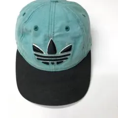 80s 90s アディダス adidas 6パネルキャップ グリーン ブラック