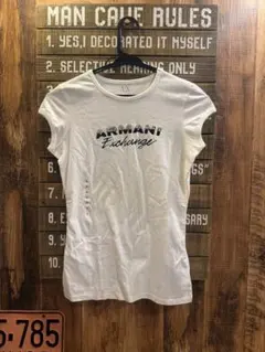 ARMANI EXCHANGE ロゴ刺繍 半袖Tシャツ ホワイト y2kのサムネイル
