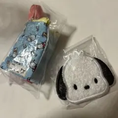 ポチャッコ　ガチャガチャ　ラグマット風キーホルダー　レッスンバックキーホルダー