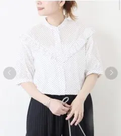 JOURNAL STANDARD ショルダーフリルハーフスリーブブラウス