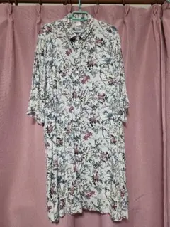 H&M 花柄 シャツワンピース